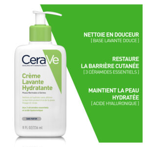 CeraVe Crème lavante hydratante peaux normales à sèches