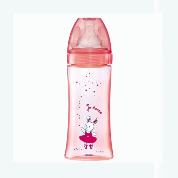 Dodie Biberon Initiation+ Tétine Ronde 3 Vitesses Débit +6m 330ml